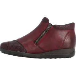 Rieker Boots<Ladies Tex Wedge Ankle Boots - 44281-35 - Burgundy