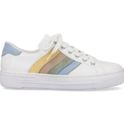 Rieker Trainers<Ladies Trainers - L8802-80 - White/Multi