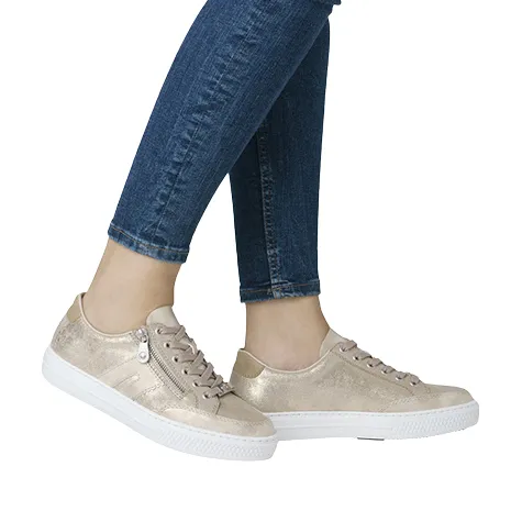 Rieker Trainers<Ladies Trainers - L5903-62 - Nude/Light Gold