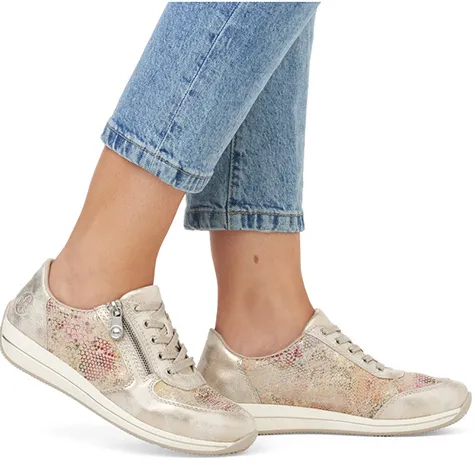 Rieker Trainers<Ladies Trainers - N1112-91 - Beige Multi