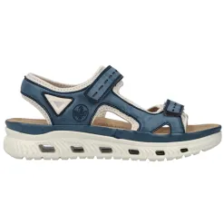 Rieker Sandals<Ladies Trek Sandals - 64066-14 - Navy Denim