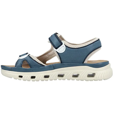 Rieker Sandals<Ladies Trek Sandals - 64066-14 - Navy Denim