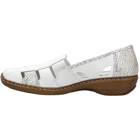 Rieker Shoes<Ladies Walking Shoes - 41385-80 - Off white