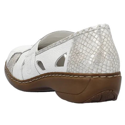 Rieker Shoes<Ladies Walking Shoes - 41385-80 - Off white