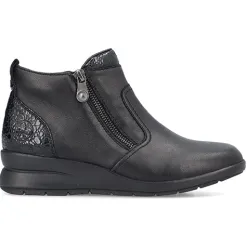 Rieker Boots<Ladies Wedge Ankle Boots - L4861-00 - Black