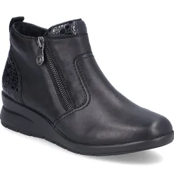 Rieker Boots<Ladies Wedge Ankle Boots - L4861-00 - Black