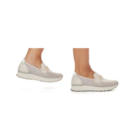 Rieker Shoes<Ladies Wedge Loafers - N7455-60 - Ivory