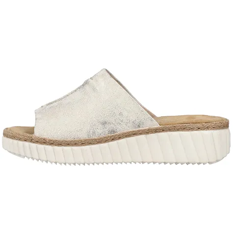 Rieker Sandals<Ladies Wedge Mules - 69288-60 - Beige/Gold