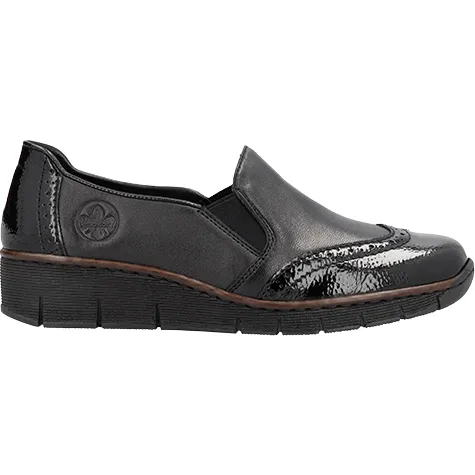 Rieker Shoes<Ladies Wedge Shoes- 48760-60-Gold