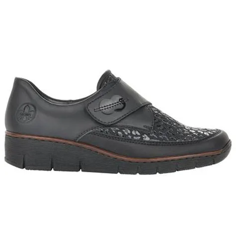 Rieker Shoes<Ladies Wedge Shoes - 53776-00 - Black