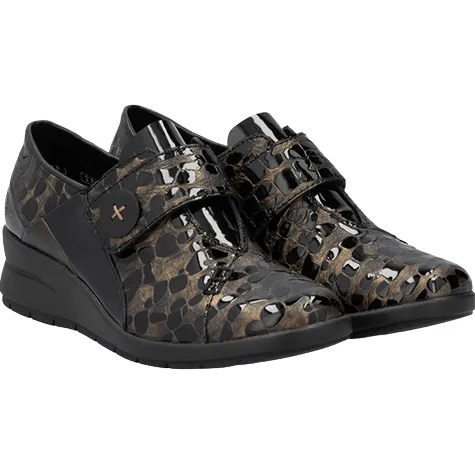 Rieker Shoes<Ladies Wedge Shoes - 487C0- Black