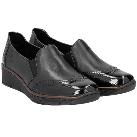 Rieker Shoes<Ladies Wedge Shoes- 48760-60-Gold