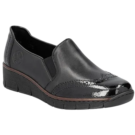 Rieker Shoes<Ladies Wedge Shoes- 48760-60-Gold