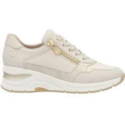 Rieker Trainers<Ladies Wedge Trainers - N9301-60 - Beige