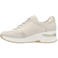 Rieker Trainers<Ladies Wedge Trainers - N9301-60 - Beige