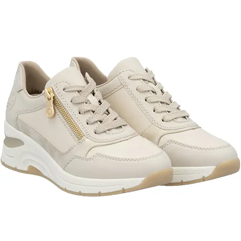 Rieker Trainers<Ladies Wedge Trainers - N9301-60 - Beige