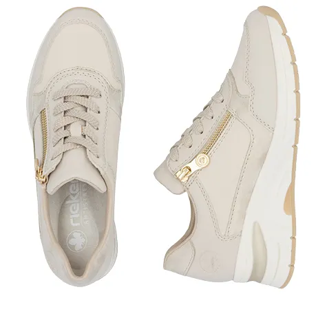 Rieker Trainers<Ladies Wedge Trainers - N9301-60 - Beige