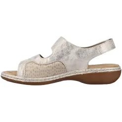 Rieker Ladies Wide Fitting | Sandals<Ladies Wide Fit Sandals - 65989-14 - Beige