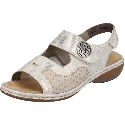Rieker Ladies Wide Fitting | Sandals<Ladies Wide Fit Sandals - 65989-14 - Beige
