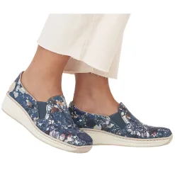 Rieker Ladies Wide Fitting<Ladies Wide Fit Shoes - 48752-90 - Blue Floral