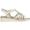 Rieker Sandals<Low Wedge Sandals - V3788-60 - Beige/Gold