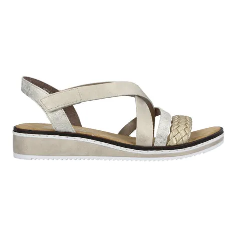 Rieker Sandals<Low Wedge Sandals- V3663 - Beige