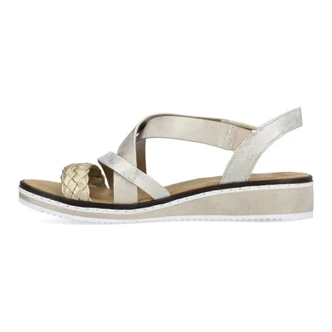 Rieker Sandals<Low Wedge Sandals- V3663 - Beige