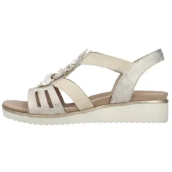 Rieker Sandals<Low Wedge Sandals - V3788-60 - Beige/Gold