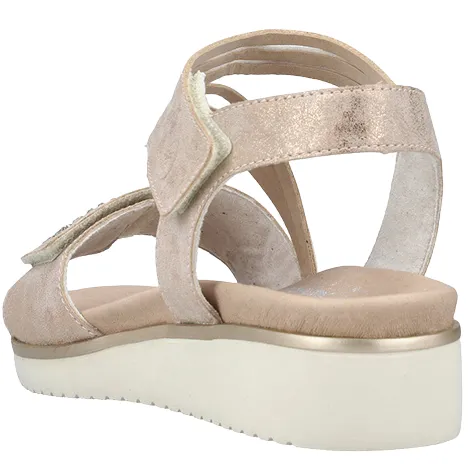 Rieker Sandals<Low Wedge Sandals - V3764-90 - Rose Gold