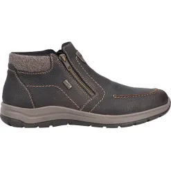 Rieker Boots<Men's Side Zip Ankle Boots - 03660 - Brown