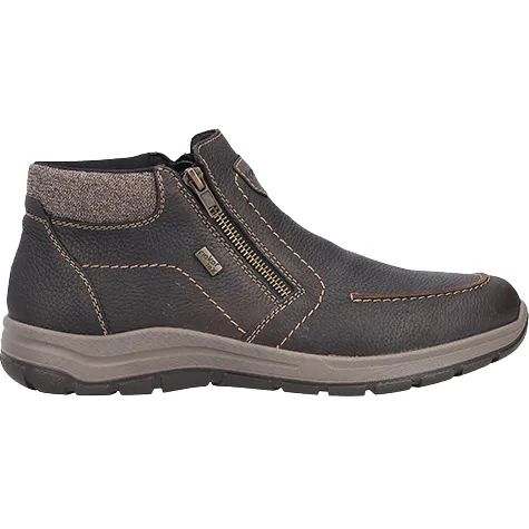 Rieker Boots<Men's Side Zip Ankle Boots - 03660 - Brown