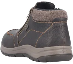 Rieker Boots<Men's Side Zip Ankle Boots - 03660 - Brown