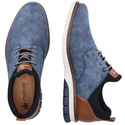 Rieker Shoes<Men's Smart Casual Shoes - 14450-14 - Navy Nubuck