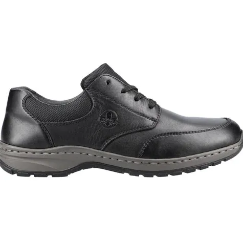 Rieker Shoes<Mens Wide Fit Shoes - 03310-00 - Black