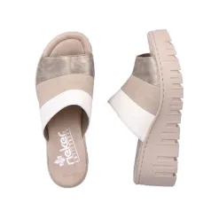 Rieker Sandals<Mules - 68092-62 - Nude/White