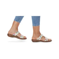 Rieker Sandals<Mules - 608P9-92 - White/Multi