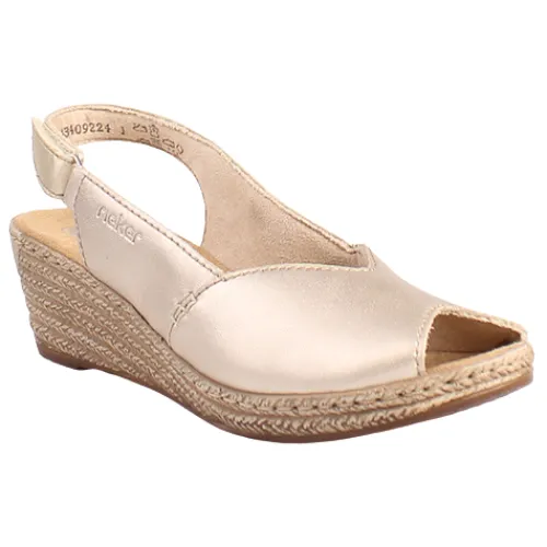 Rieker Sandals<Peep-Toe Sandals - 62462-90 - Light Gold