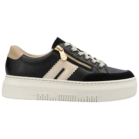 Rieker Ladies Larger Sizes<Platform Trainers - M1912-00 - Black