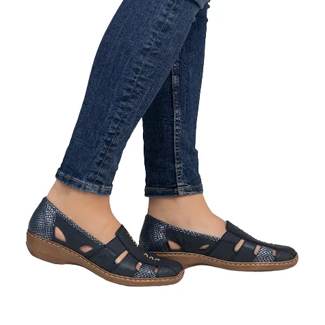 Rieker Shoes<Walking Shoes - 41385-15 - Navy