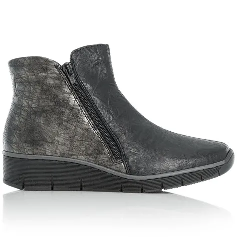 Rieker Boots<Wedge Ankle Boots - 73781 - Black