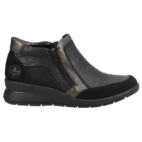 Rieker Boots<Wedge Ankle Boots - L4851-52 - Black