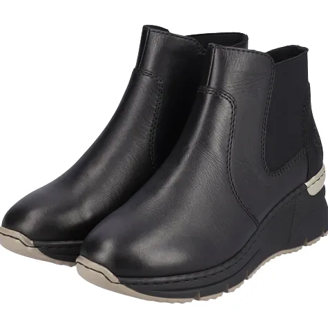 Rieker Boots<Wedge Ankle Boots - N6355 - Black