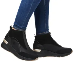 Rieker Boots<Wedge Ankle Boots - N6361-00 - Black