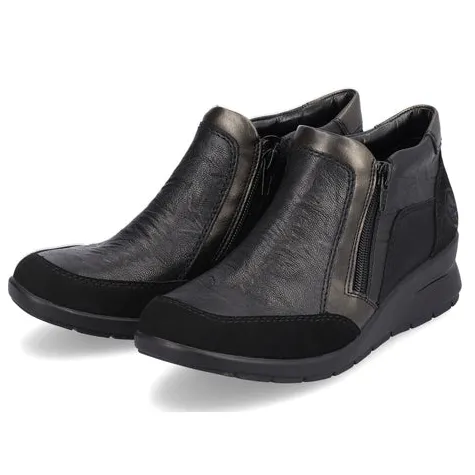 Rieker Boots<Wedge Ankle Boots - L4851-52 - Black
