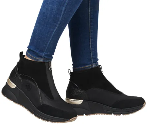 Rieker Boots<Wedge Ankle Boots - N6361-00 - Black