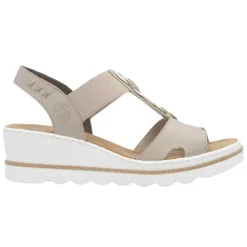 Rieker Sandals<Wedge Sandals - 67498-62 - Beige