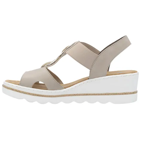 Rieker Sandals<Wedge Sandals - 67498-62 - Beige