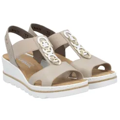 Rieker Sandals<Wedge Sandals - 67498-62 - Beige