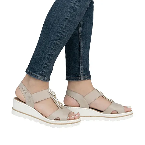 Rieker Sandals<Wedge Sandals - 67498-62 - Beige