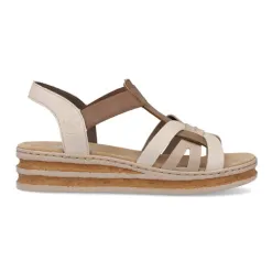 Rieker Sandals<Wedge Sandals - 62918-62 - Cream